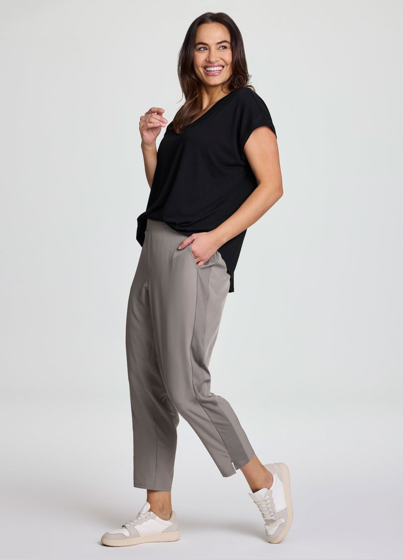 Plus Everyday Ribbed Ankle Pant
