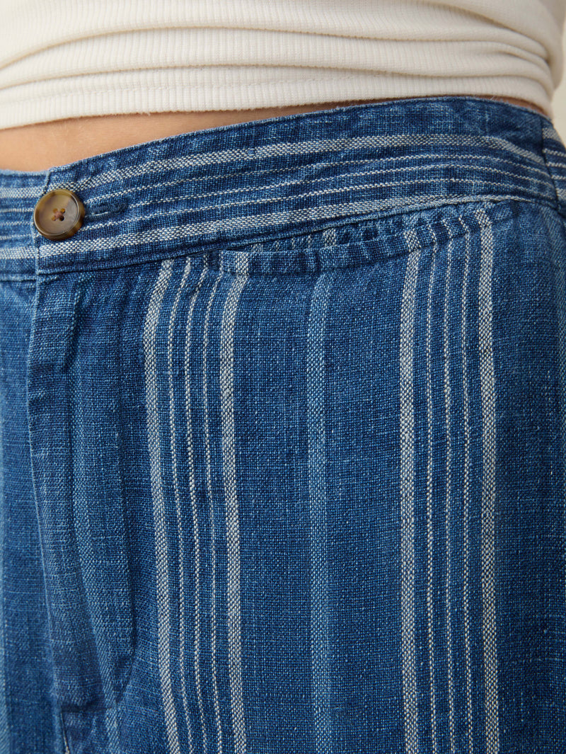 Sun Strider Linen Pant - Dockside Stripe
