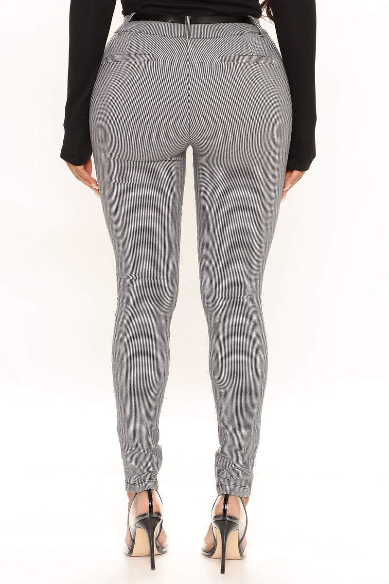 Keep It Up Plaid Pants - Black/combo
