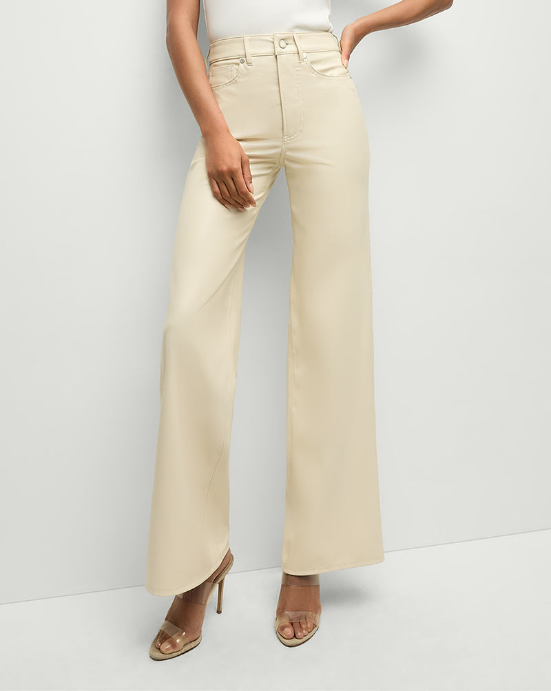Taylor Vegan Leather Wide-Leg Pant