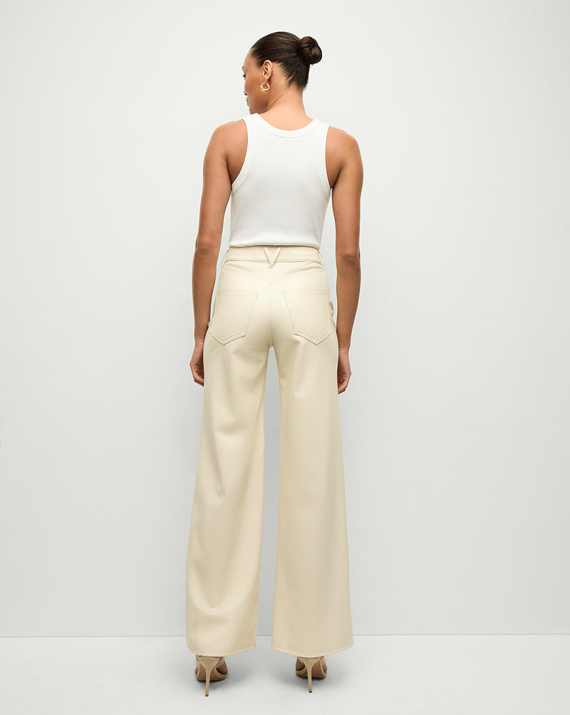 Taylor Vegan Leather Wide-Leg Pant