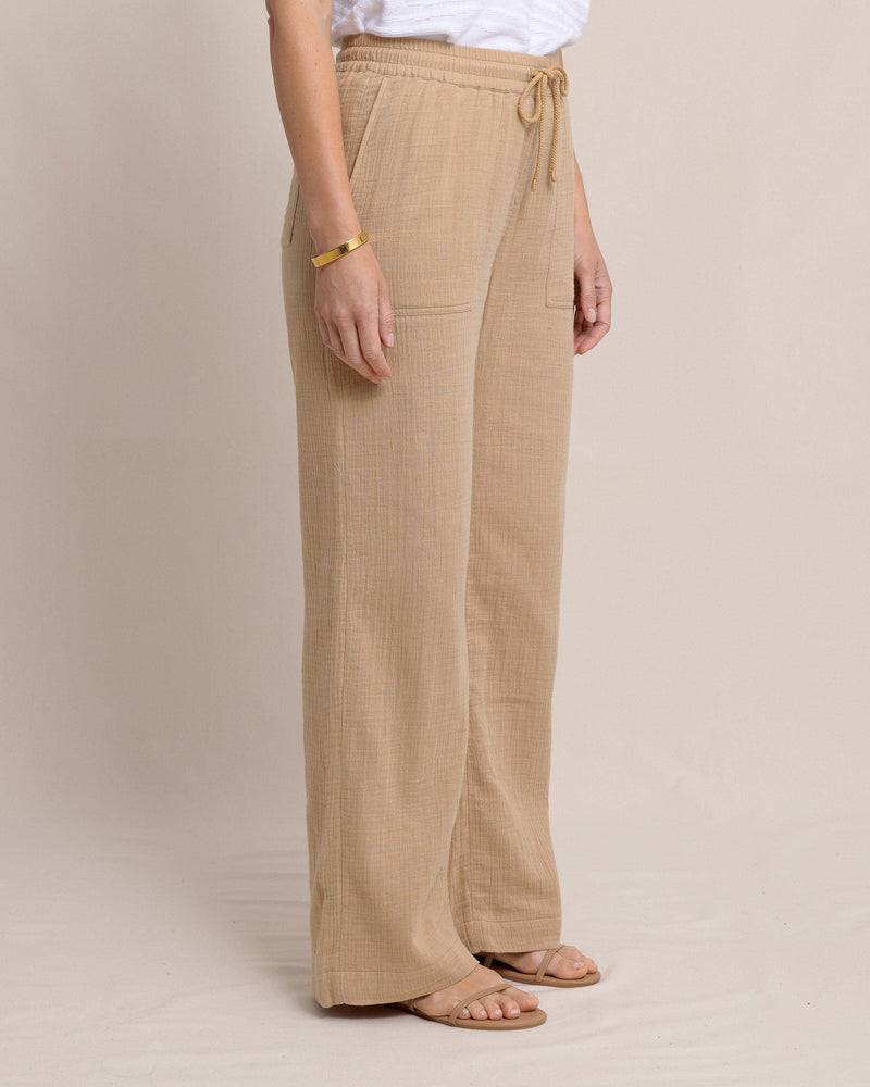 Laken Wide Leg Pant - Travertine