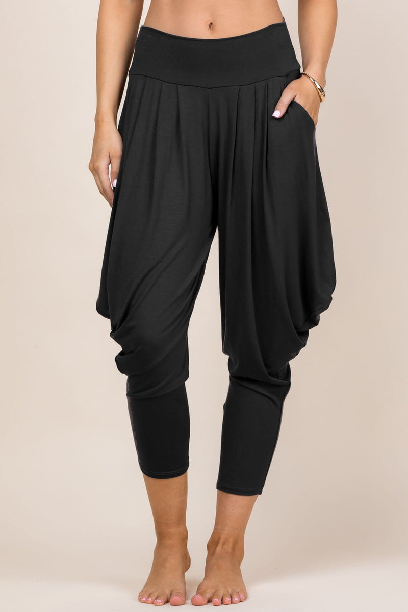 Black Harem Lounge Pants for Women – Made in USA | Kooniez
