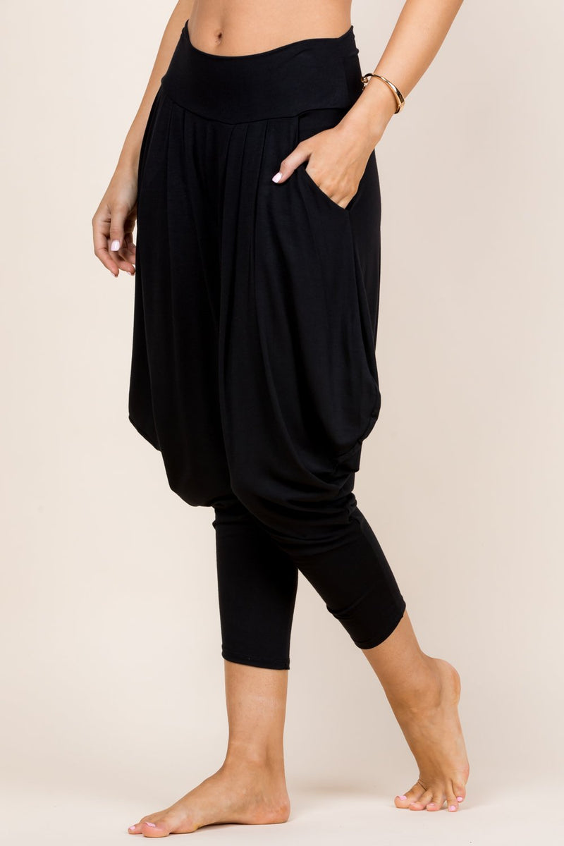 Black Harem Lounge Pants for Women – Made in USA | Kooniez