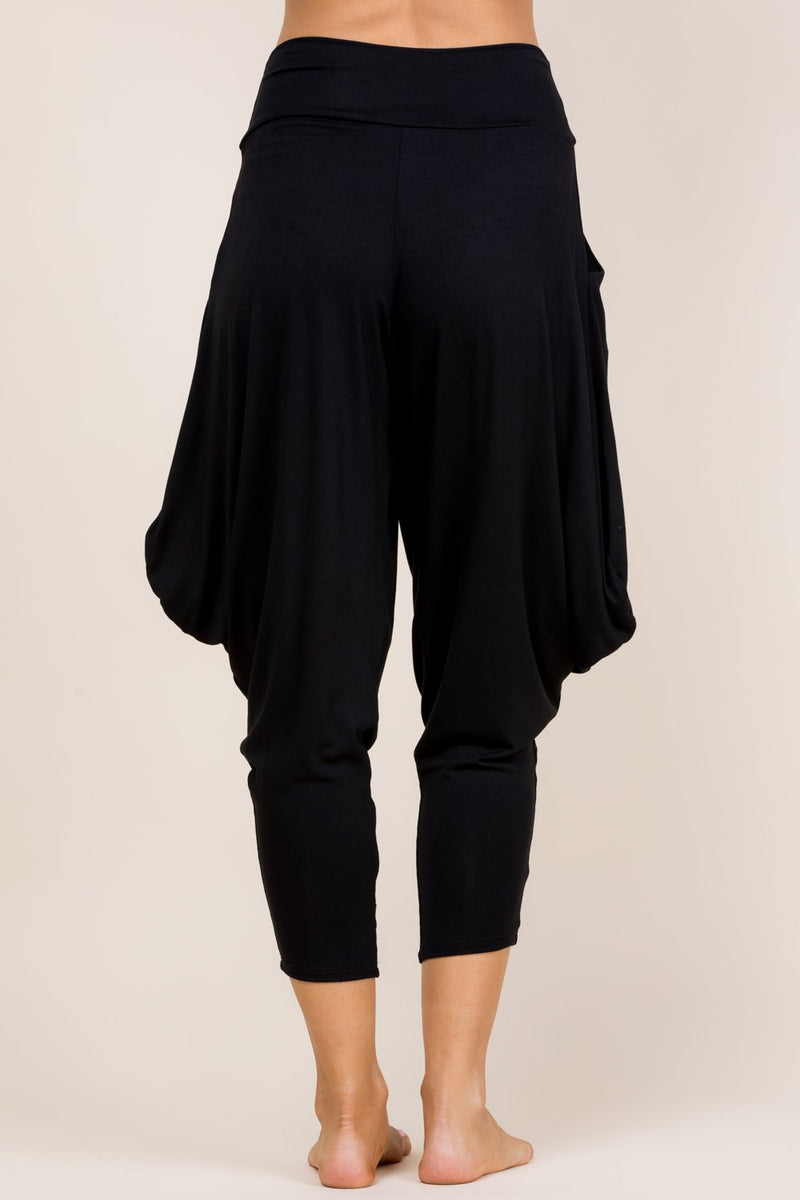 Black Harem Lounge Pants for Women – Made in USA | Kooniez