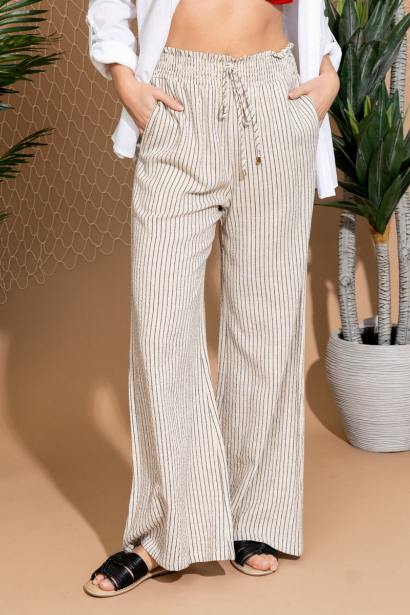 Maxwell Pant in Natural Stripe - FINAL SALE