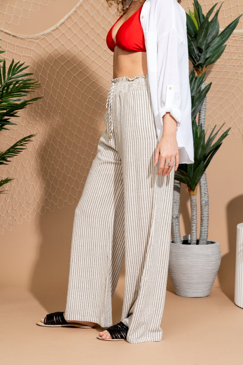 Maxwell Pant in Natural Stripe - FINAL SALE