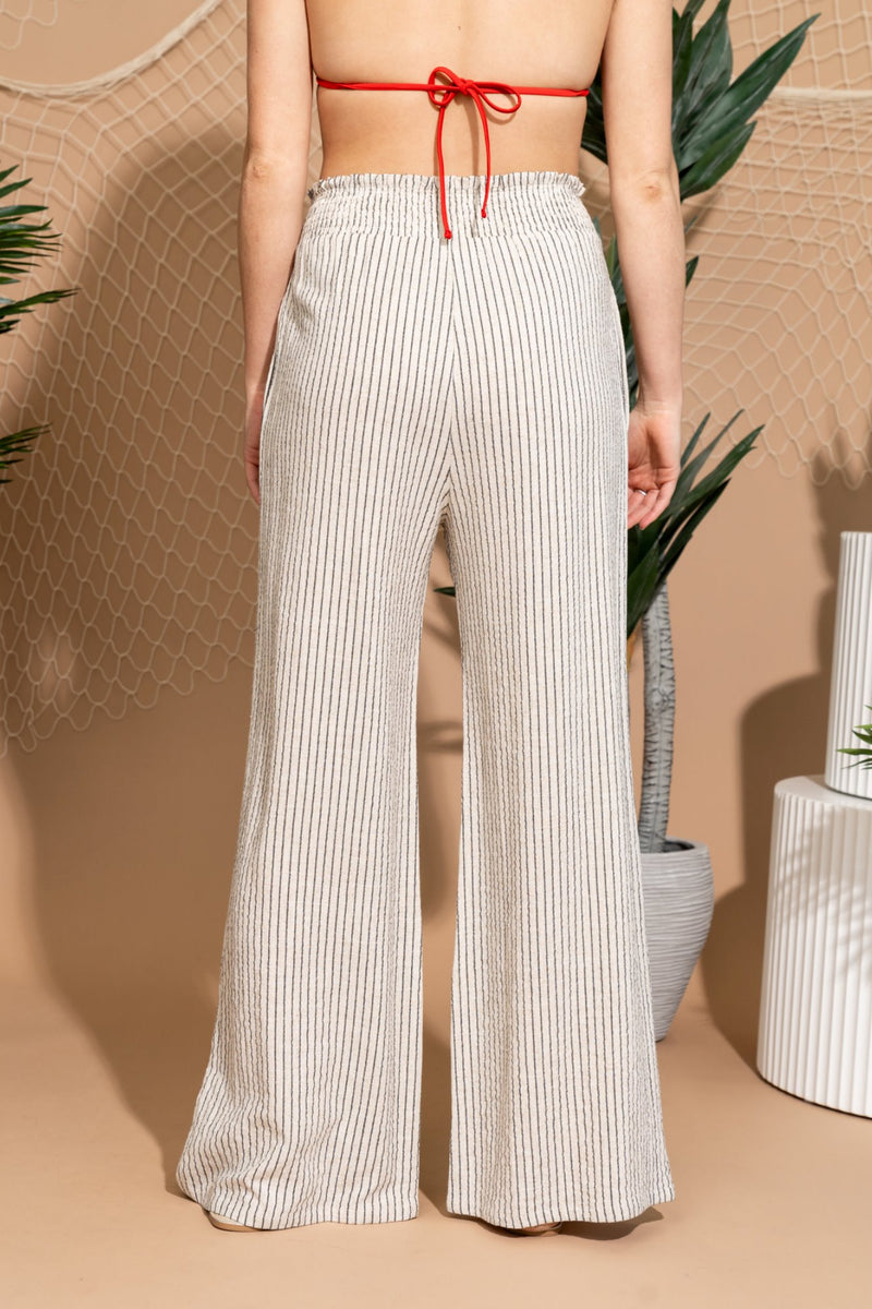 Maxwell Pant in Natural Stripe - FINAL SALE