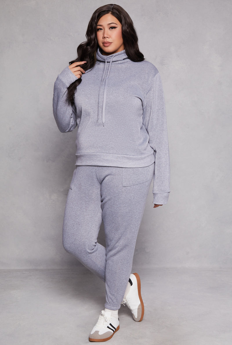 Plus Size Funnel Neck Sweatshirt