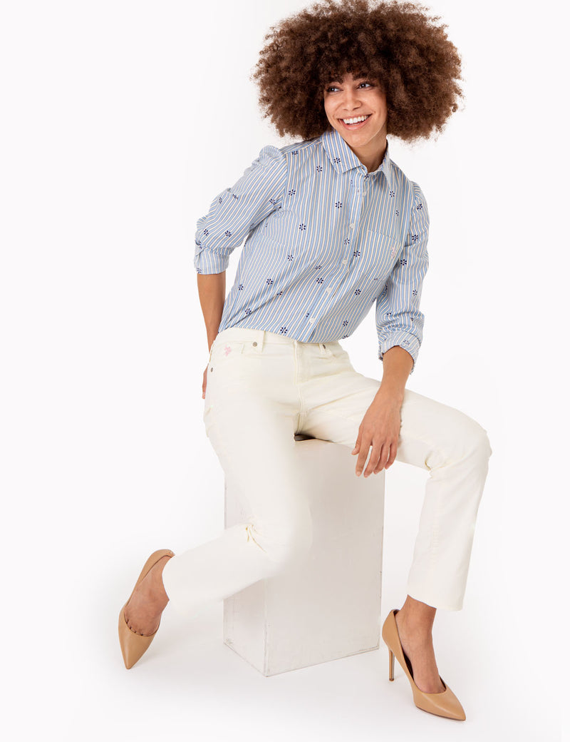MID RISE CORDUROY PANTS