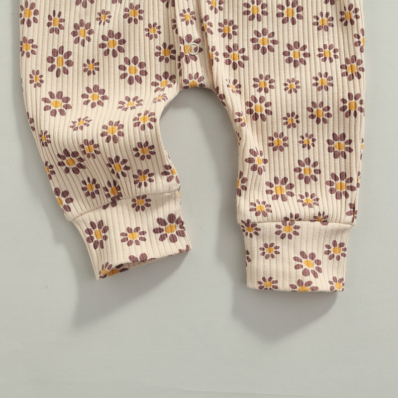 FLOWER Ribbed Jumpsuit with Headband