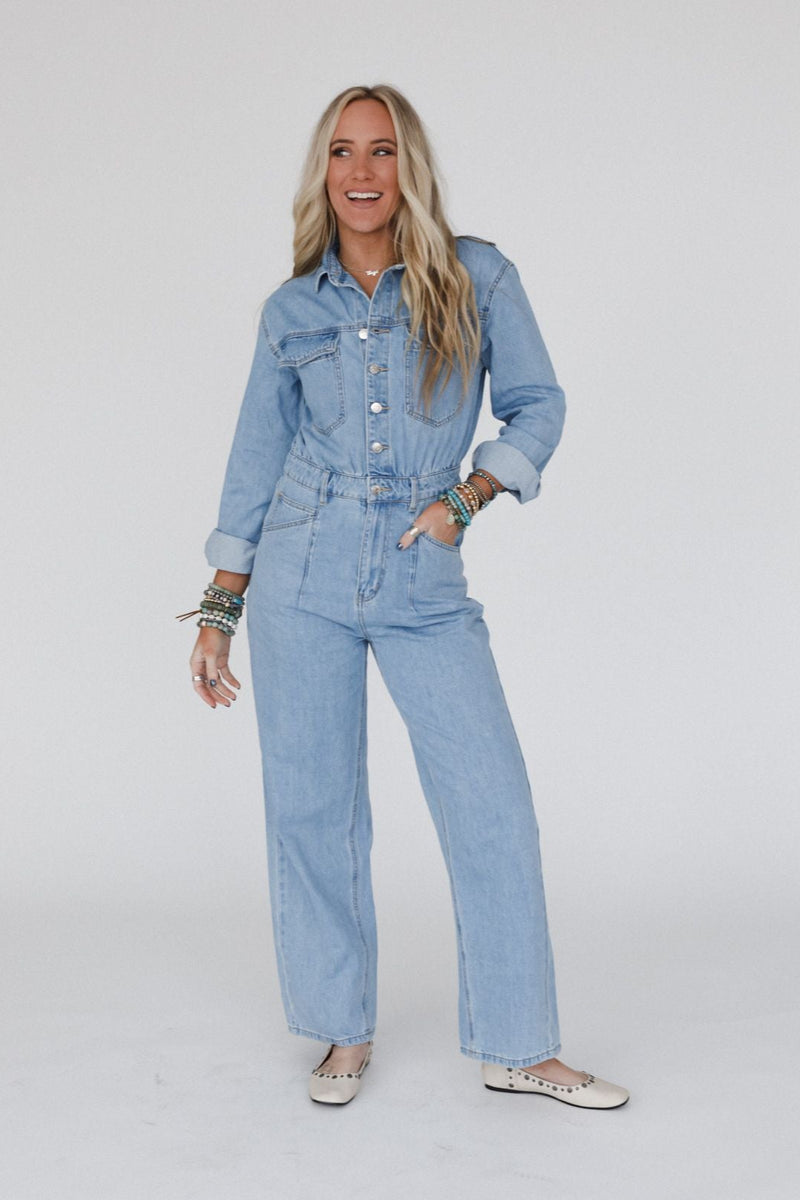 Little Extra Denim Jumpsuit - Light Denim
