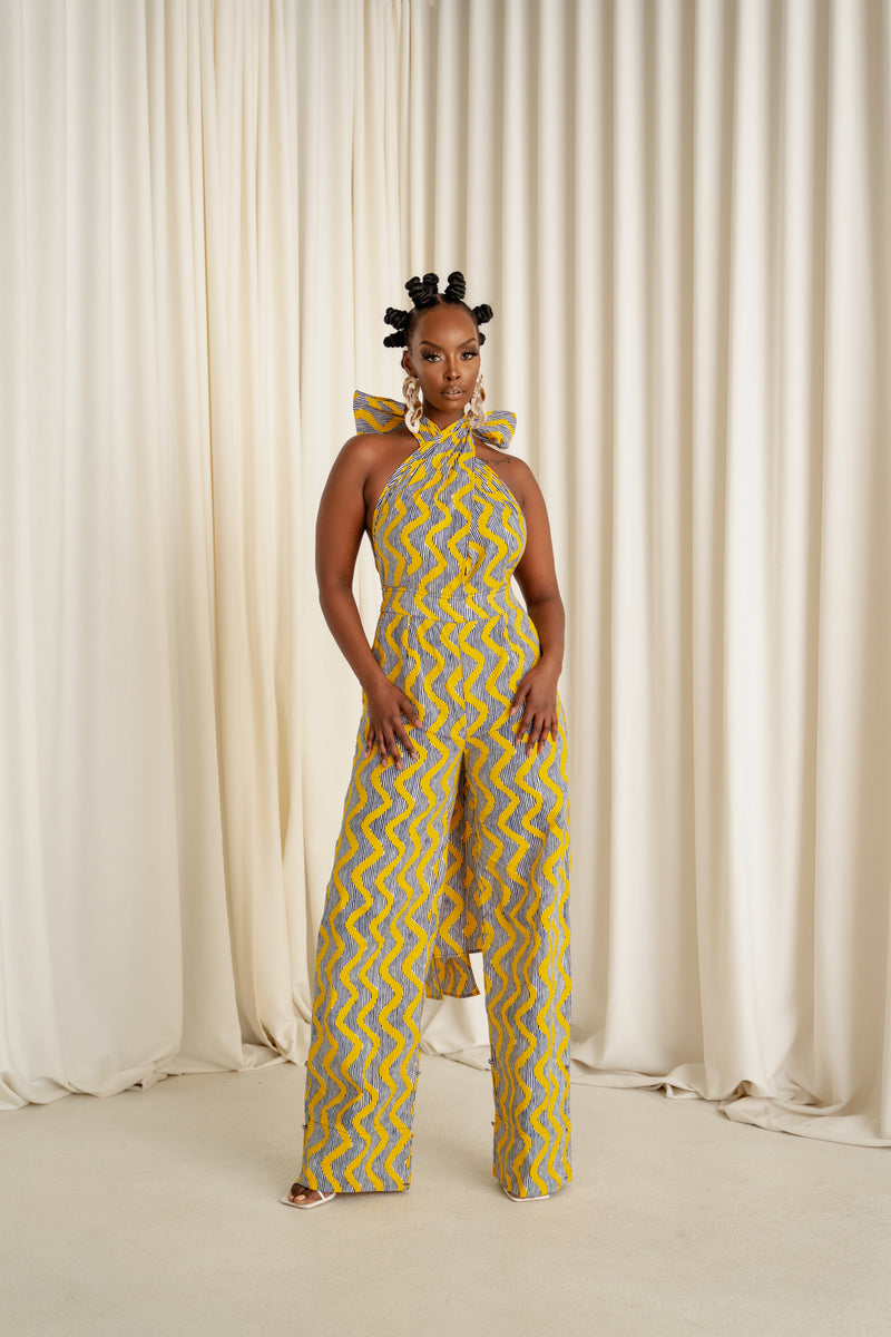 LILY African print infinity jumpsuit (3 LENGTH)