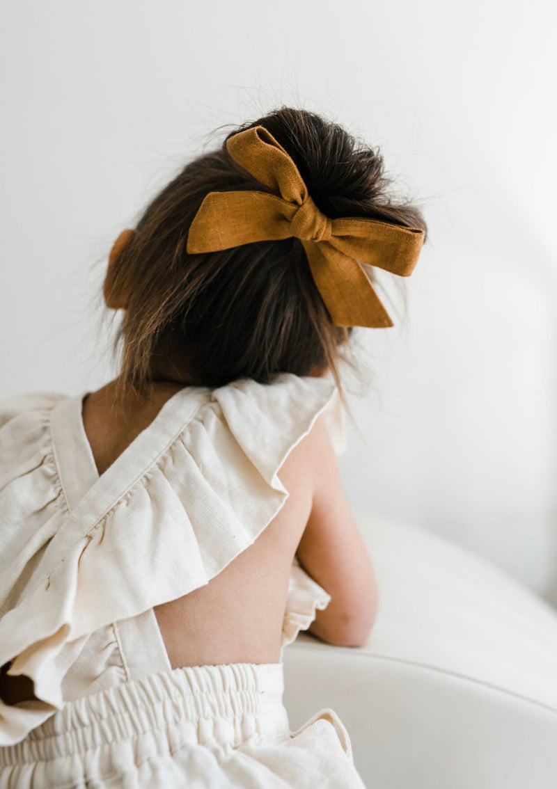 Linen Flutter Sleeve Jumpsuit - Vanilla