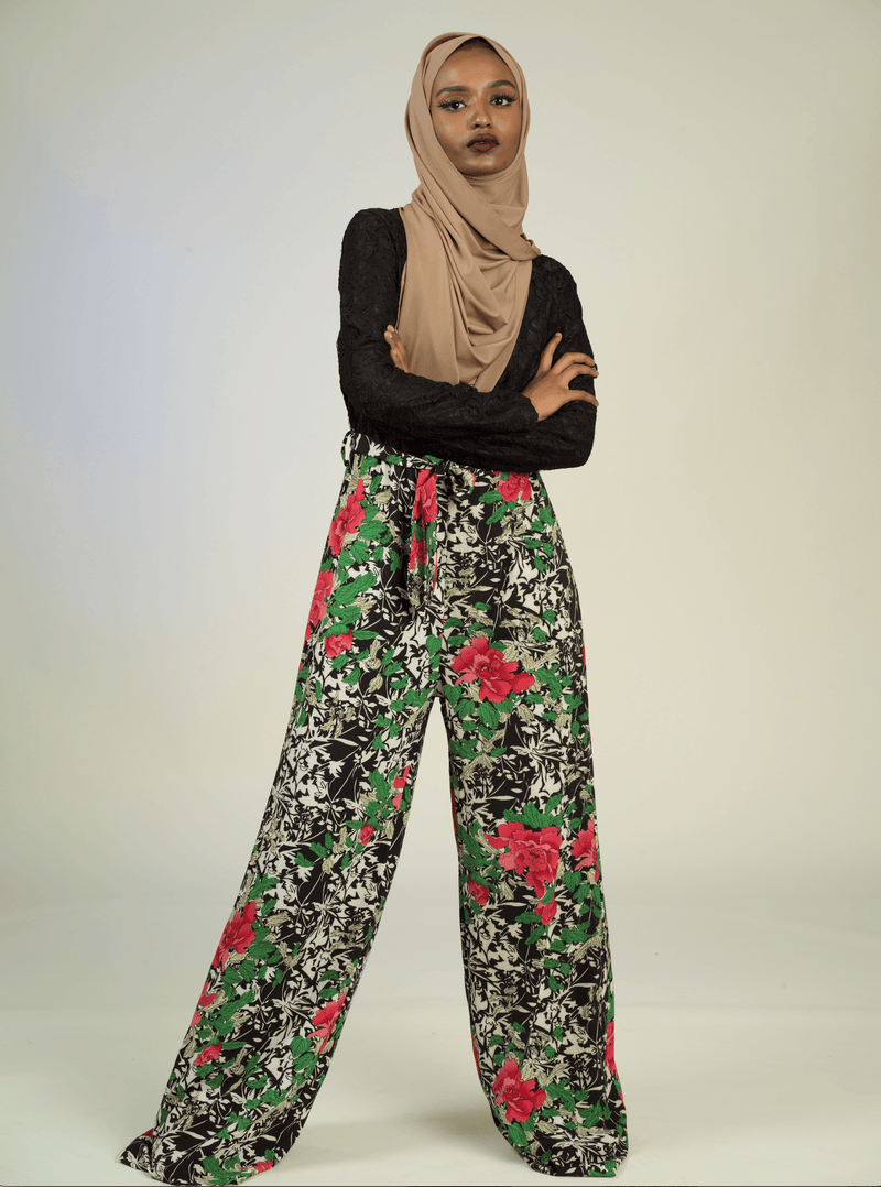 Black floral  jumpsuits