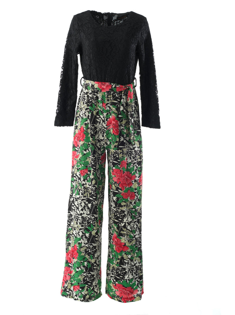 Black floral  jumpsuits