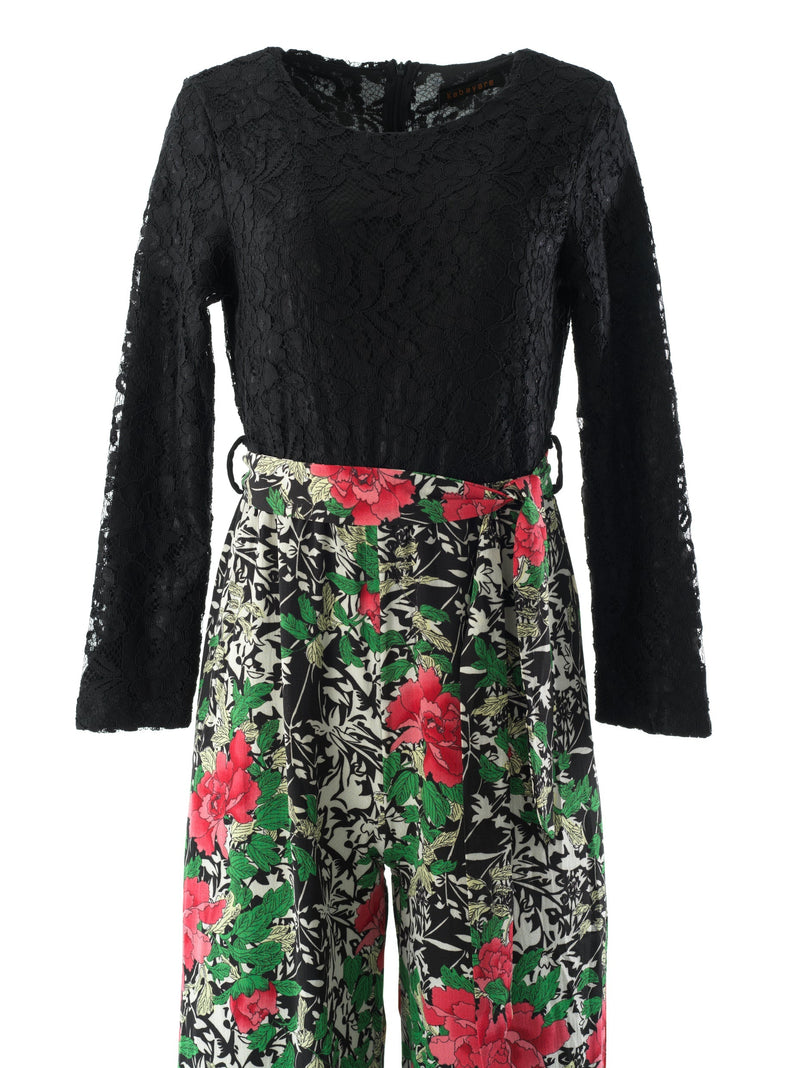 Black floral  jumpsuits