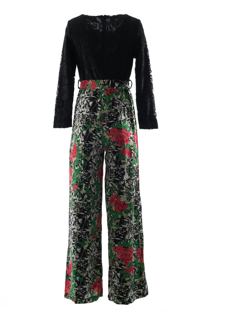 Black floral  jumpsuits