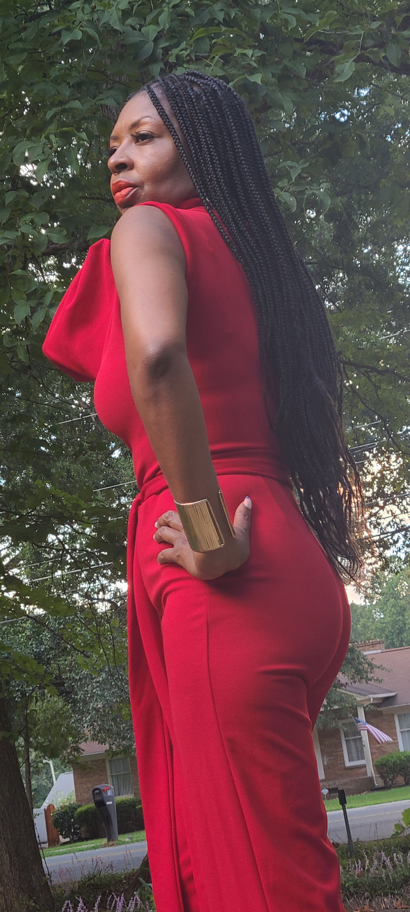 Givin Me Life Jumpsuit (Red)