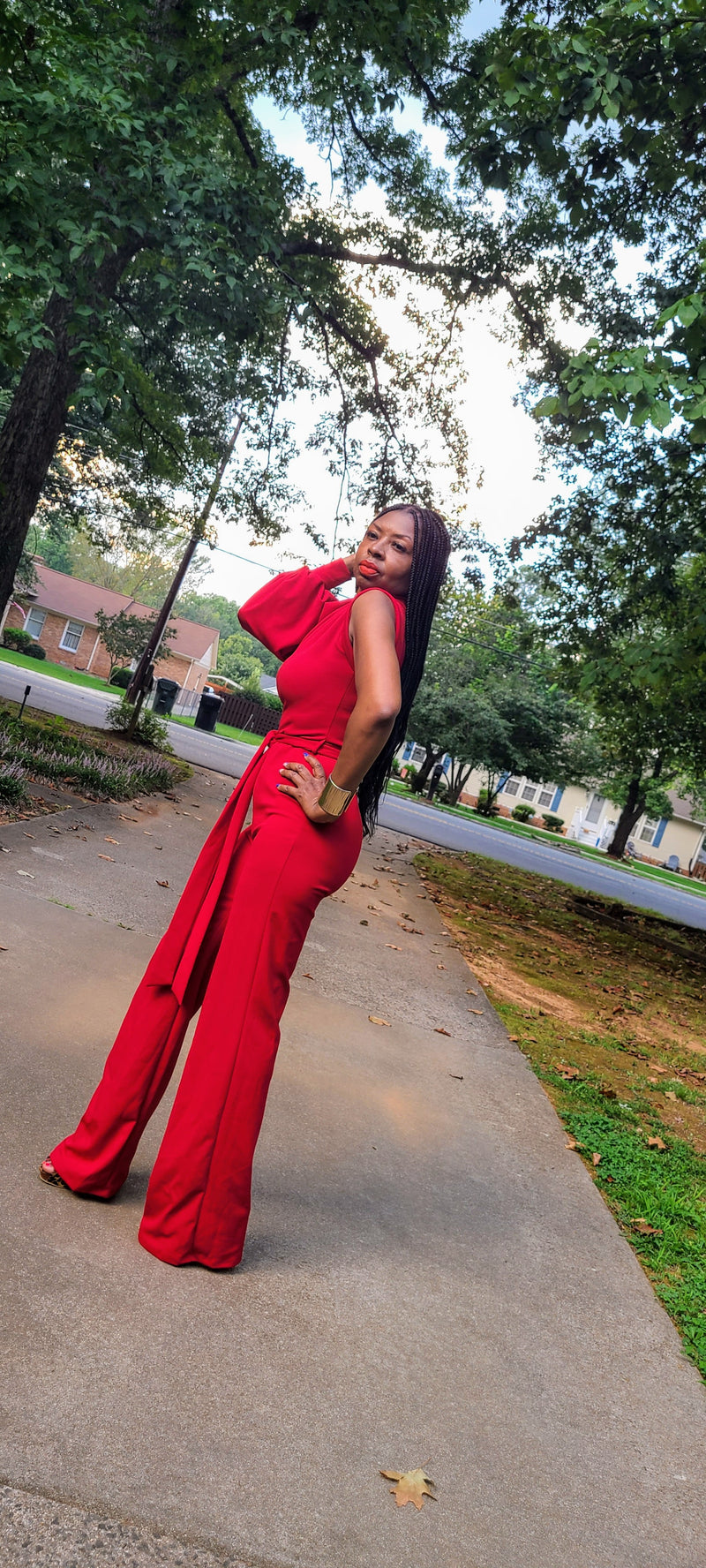 Givin Me Life Jumpsuit (Red)