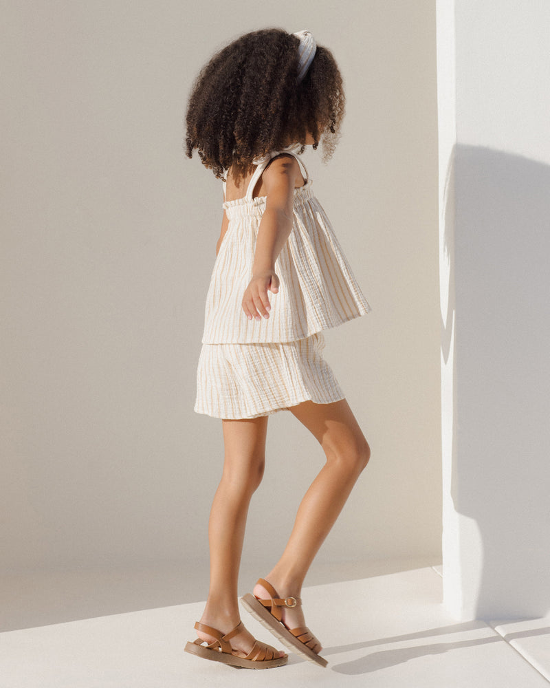 Remi Shorts || Marigold Stripe