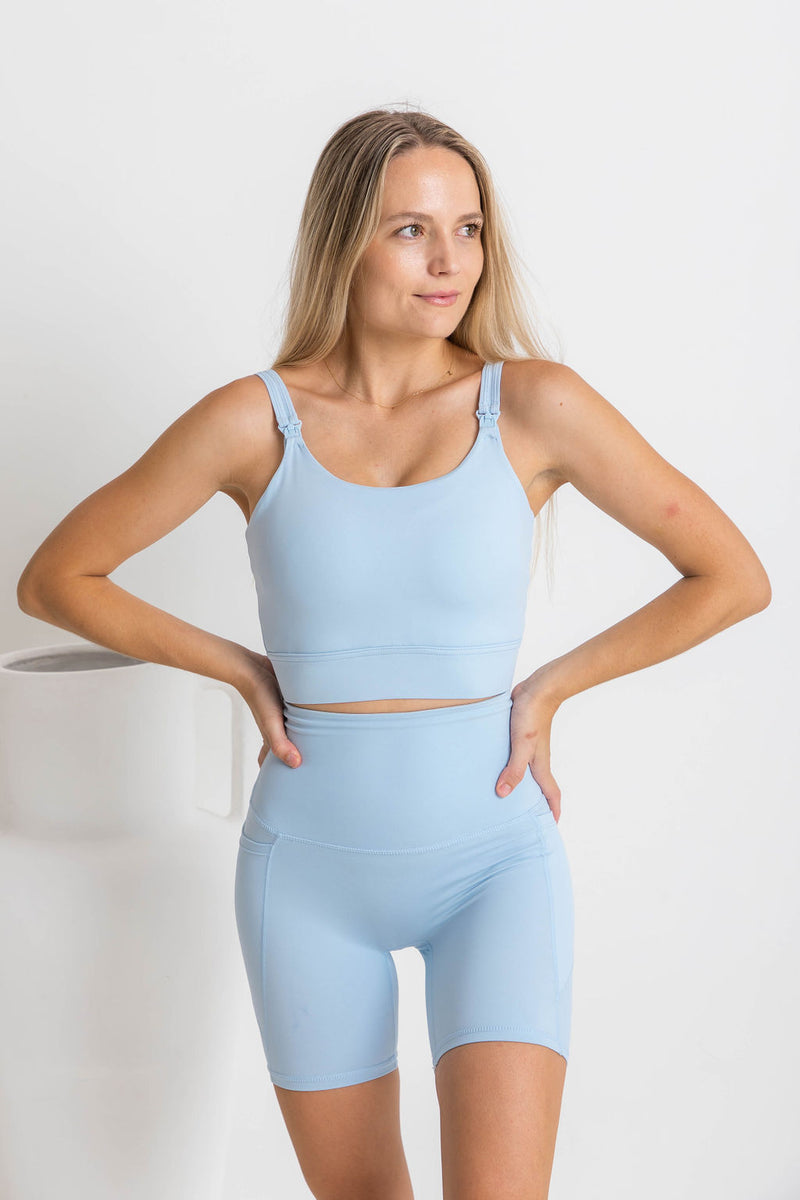 THE EVERYDAY HIGH RISE SHORT - BABY BLUE