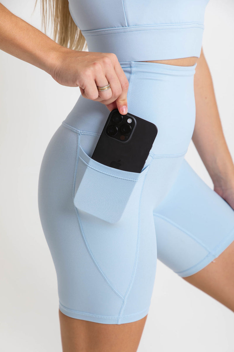 THE EVERYDAY HIGH RISE SHORT - BABY BLUE