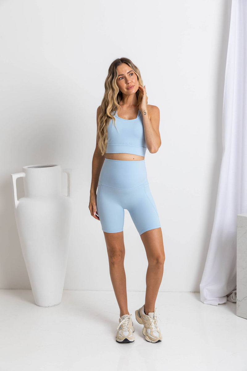 THE EVERYDAY HIGH RISE SHORT - BABY BLUE