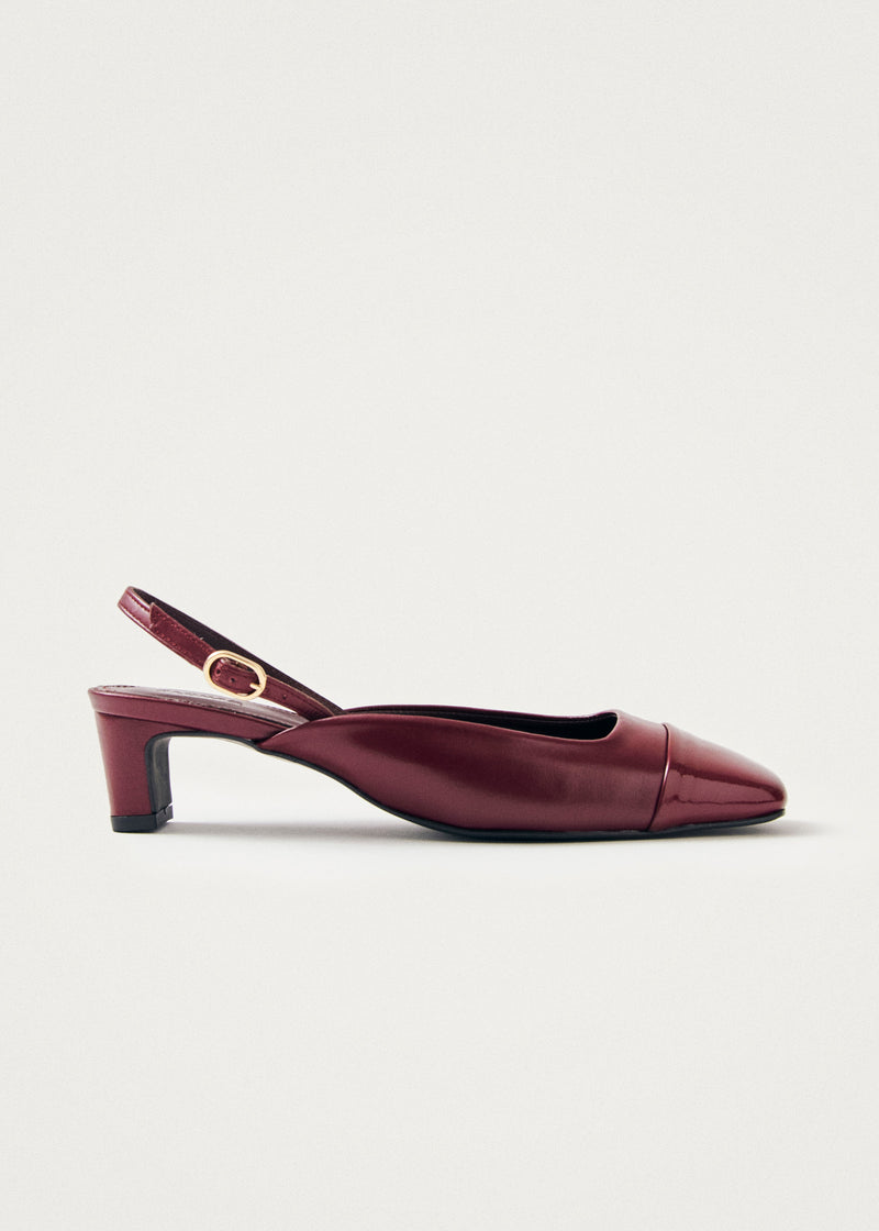 Lindy Bliss Burgundy Leather Pumps