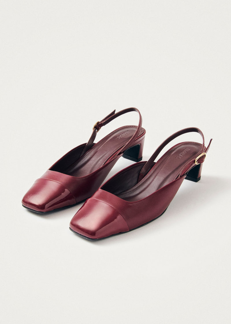 Lindy Bliss Burgundy Leather Pumps