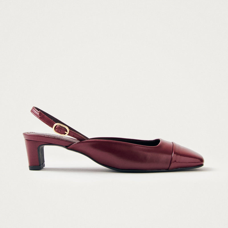 Lindy Bliss Burgundy Leather Pumps