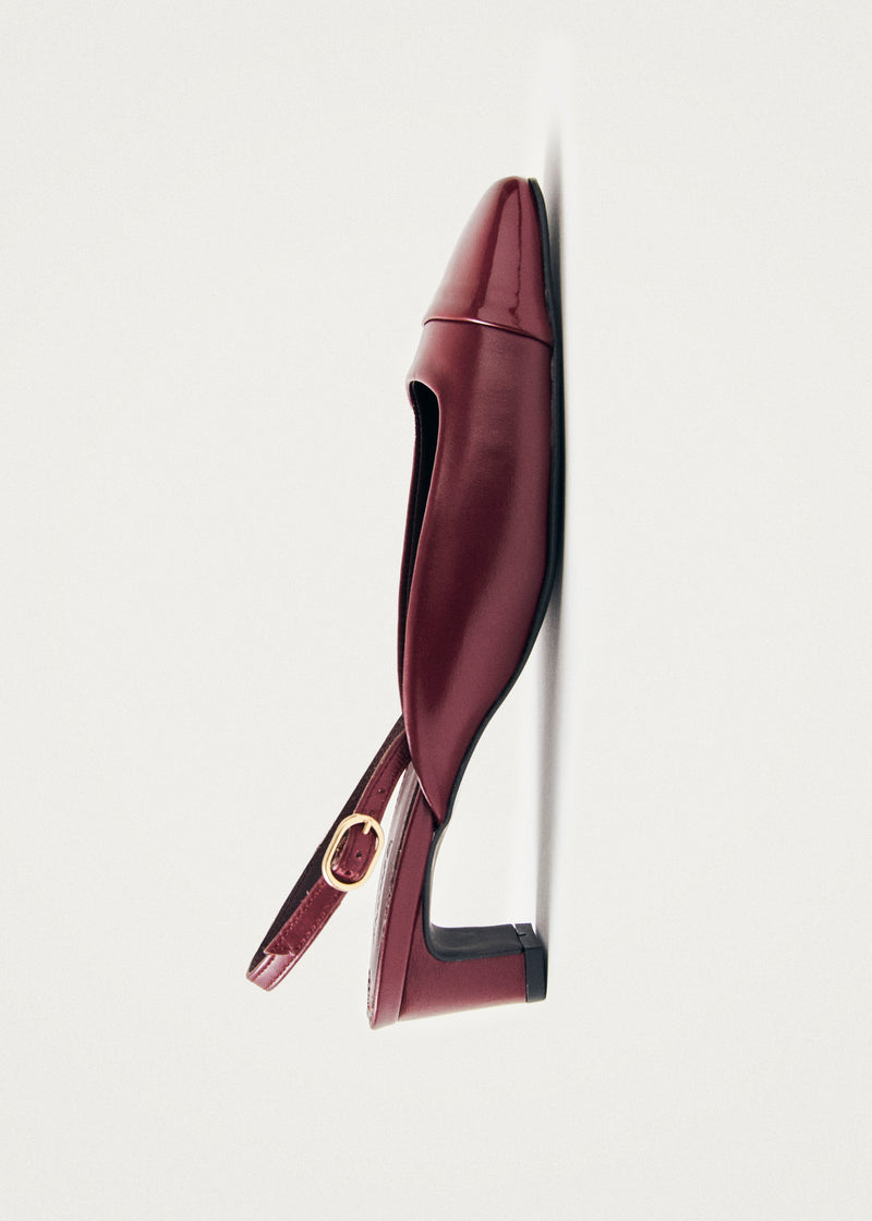 Lindy Bliss Burgundy Leather Pumps