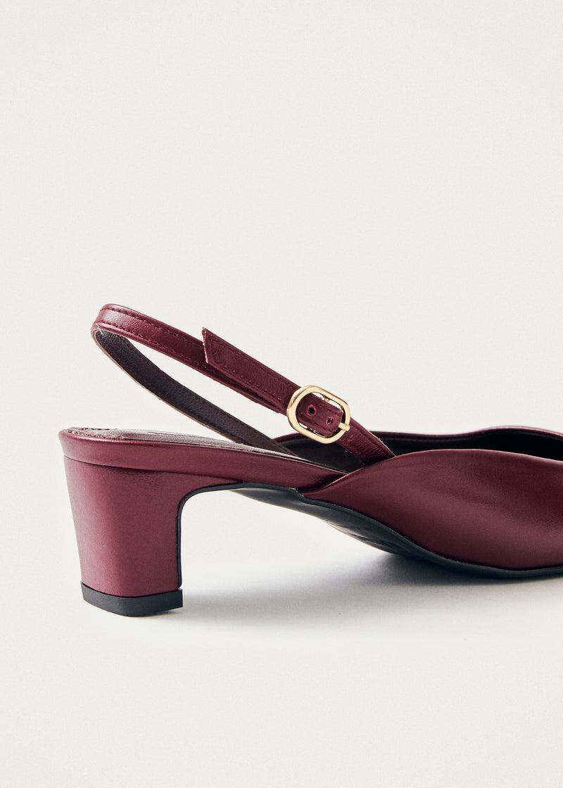 Lindy Bliss Burgundy Leather Pumps