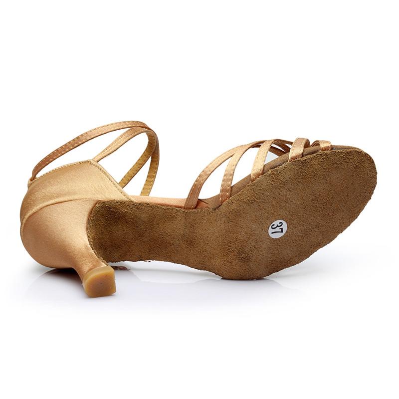 Women's Leather 5.5cm/7.5cm Heels Strappy Knot Latin Dance Shoes Ballroom Dance Shoes