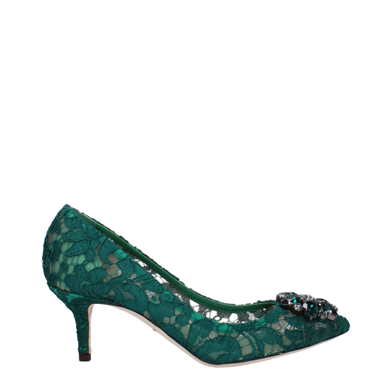 Dolce&Gabbana Pumps Women Lace Green/Forest