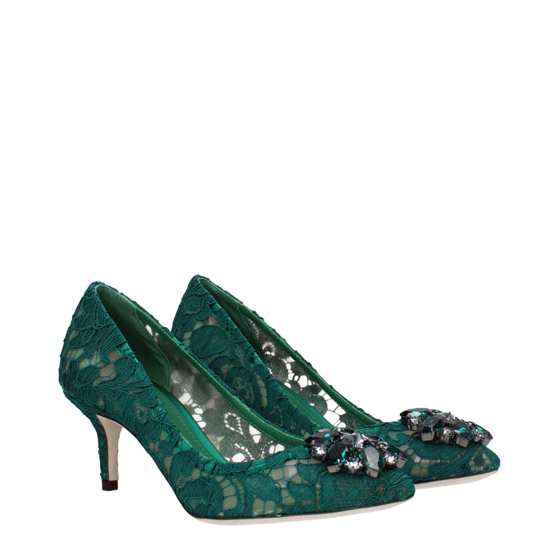 Dolce&Gabbana Pumps Women Lace Green/Forest