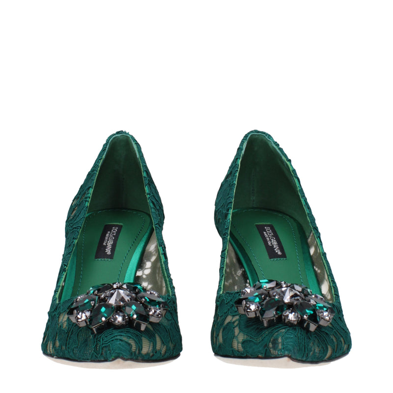 Dolce&Gabbana Pumps Women Lace Green/Forest