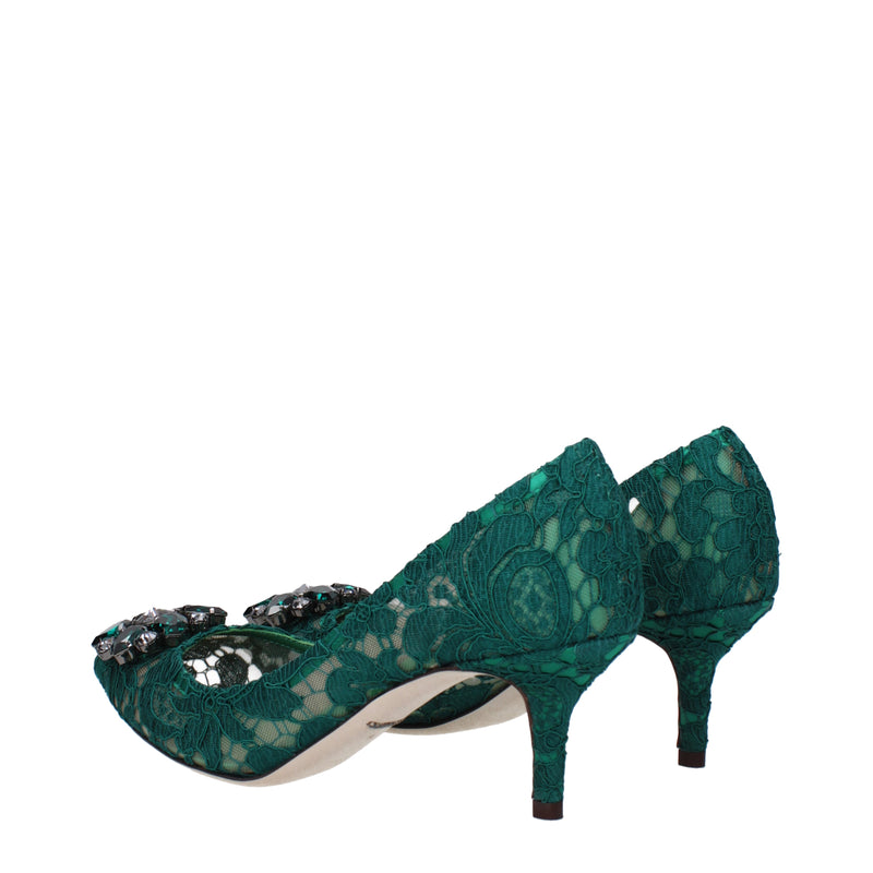 Dolce&Gabbana Pumps Women Lace Green/Forest