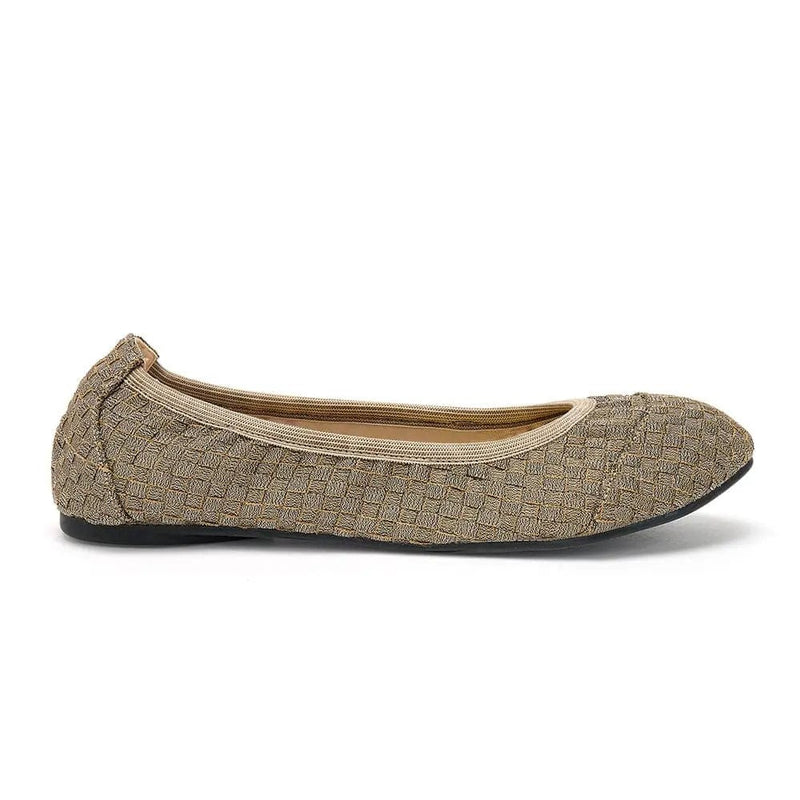 Barbican - Champagne Woven Ballet Flats (EU36 only)