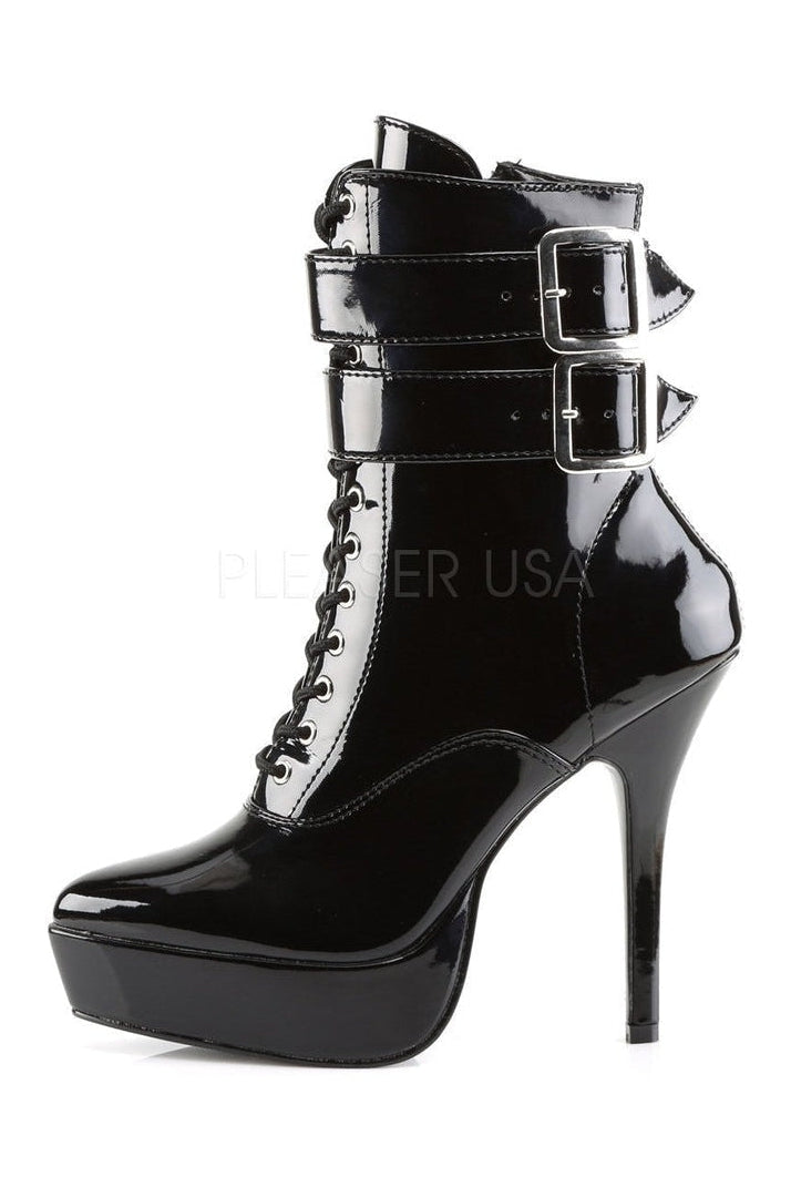 INDULGE-1026 Ankle Boot | Black Patent