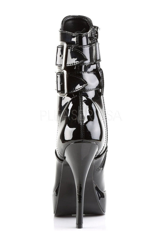 INDULGE-1026 Ankle Boot | Black Patent