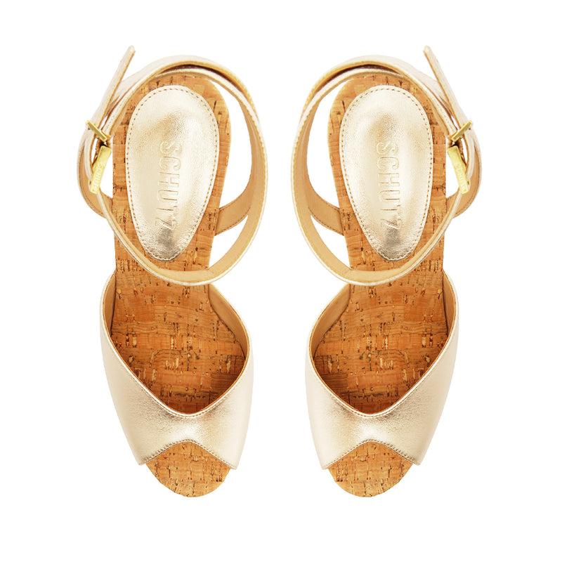 Neith Metallic Leather Sandal