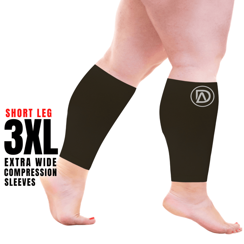 SHORT LENGTH | Plus Size Compression Calf Sleeves 10in 20-30 mmHg (SHORT) by Dominion Active