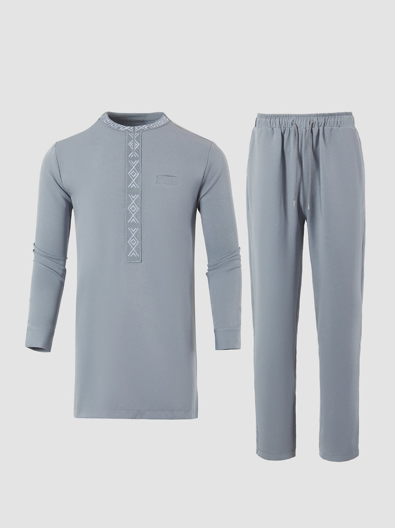Plus Size New Wedding Embroidered Men's Set