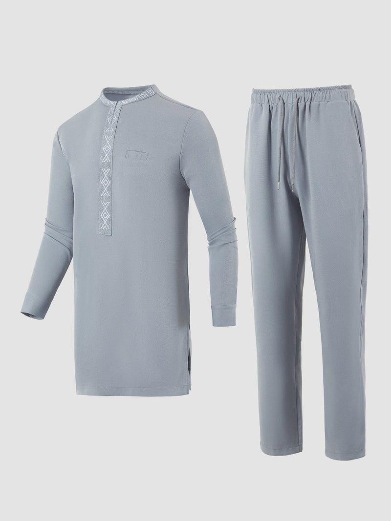 Plus Size New Wedding Embroidered Men's Set