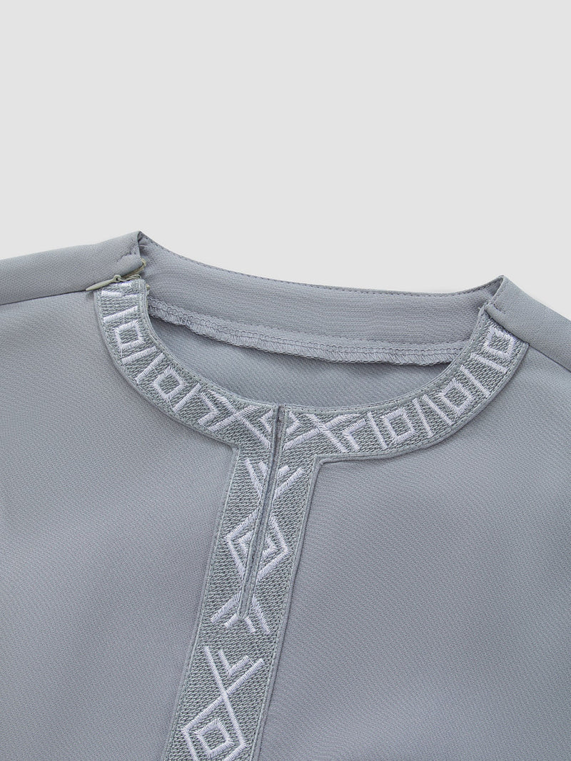 Plus Size New Wedding Embroidered Men's Set