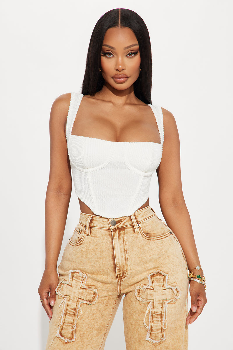 Take Control Corset Top - White