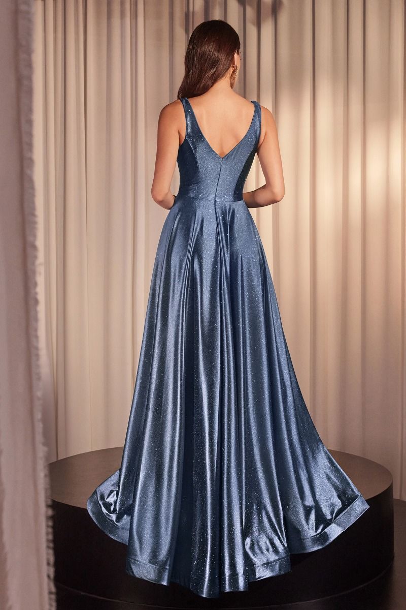 Cinderella Divine CC2349C Long Glitter Plus Size Formal Prom Dress