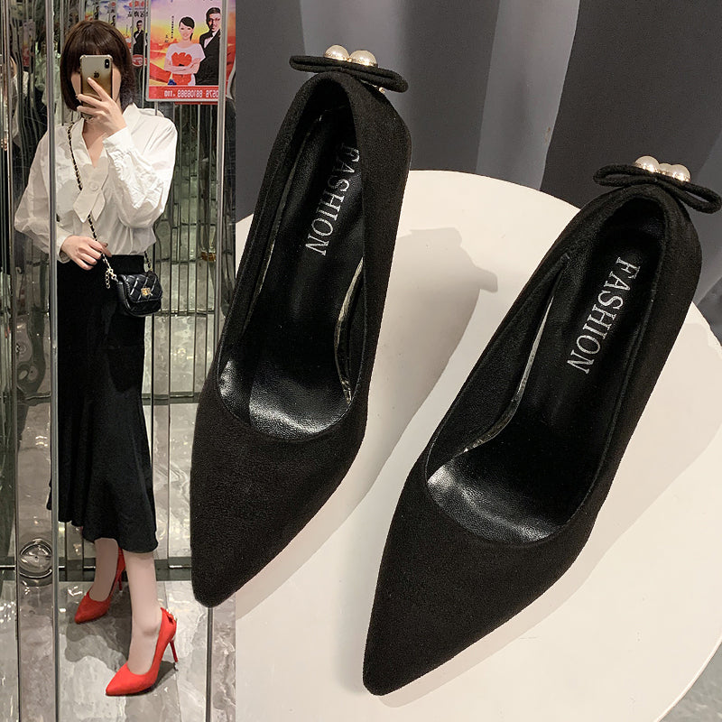 (35-45) Plus Size Chinese Wedding Formal Pointed Toe Stiletto High Heels
