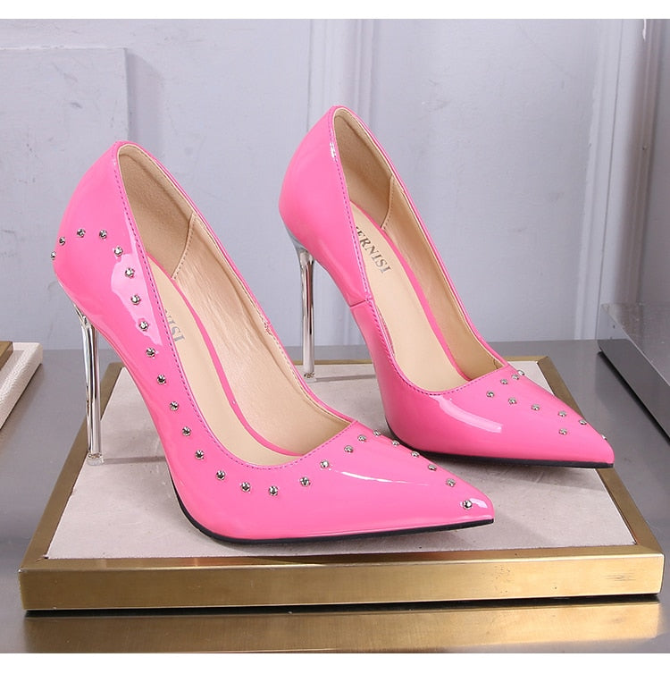 Tina - Sexy Rivet Drag Queen Stiletto Pumps - Plus size
